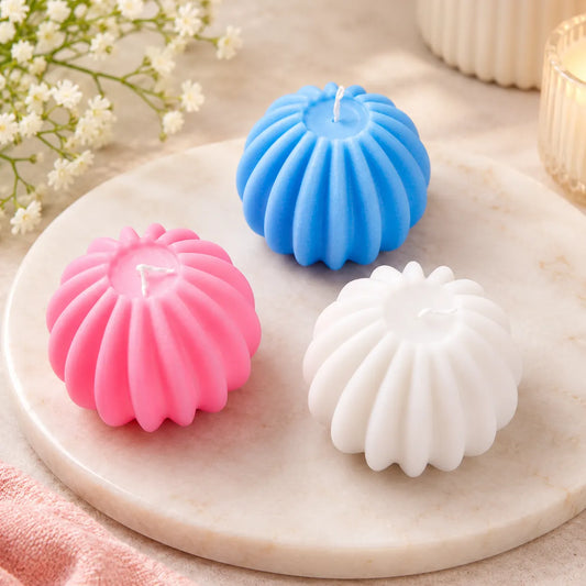 Blooming Sphere Candles Set 3