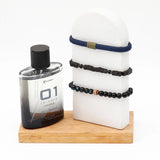Archies 01 Black Diamond Perfume & Wood Cross Bracelet Set