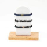 Archies 01 Black Diamond Perfume & Wood Cross Bracelet Set