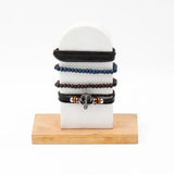 Archies 01 Black Diamond Perfume & Blue Beaded Bracelet Set