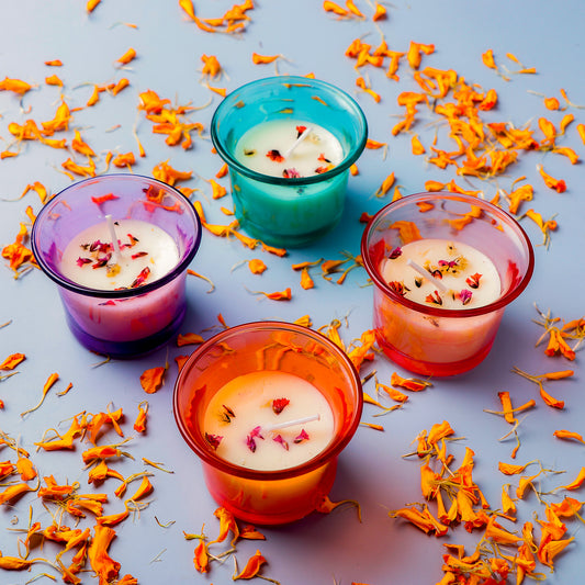 Scented Wax Candle Set of 4