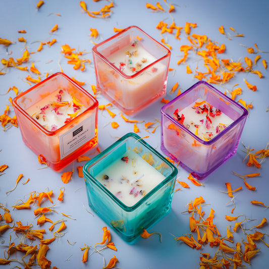 Wax Scented Candle Set of 4