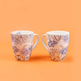 Blue Petals Vintage Twin Mug Set