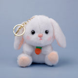 Cute White Bunny Pulshie Keychain