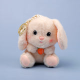 Cute Peach Bunny Pulshie Keychain
