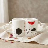 Love Quoted Heart Twin Mug Set