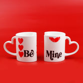 Be Mine Quoted Heart Twin Mug Set