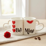 Be Mine Quoted Heart Twin Mug Set