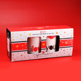 I Love You Quoted Heart Twin Mug Set