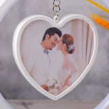 Swinging Heart White LED Photo Frame