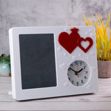 White LED Magic Mirror Photo Frame with Clock