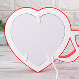 Romantic Hearts LED Magic Mirror Photo Frame