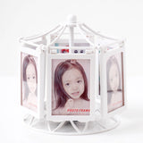 White Gazebo Wind-Up Auto-Rotating