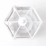 White Gazebo Wind-Up Auto-Rotating