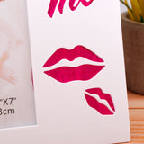 Kiss Me White Photo Frame