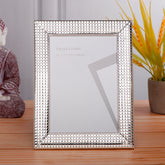 Metalic Silver Squares Photo Frame