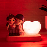 Heart of Love Couple Showpiece
