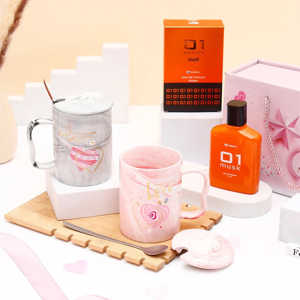 Archies Musk Perfume With Couple Mug