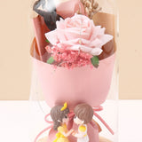 Archies Pink Rose Dome with Couple Figurine & Lights
