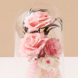 Archies Pink Rose Bouquet Glass Dome