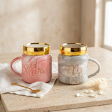 Mr. and Mrs. Ceramic Couple Tumbler Set