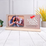 Mr. and Mrs. Quoted Romantic Photo Frame