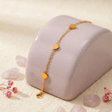 Romantic Hearts Golden Bracelet