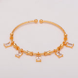 Minimalistic Golden Stone Bracelet