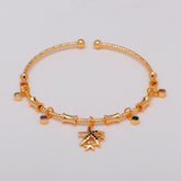 Golden Starfish Charm Bracelet