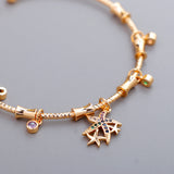 Golden Starfish Charm Bracelet