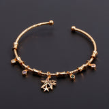 Golden Starfish Charm Bracelet