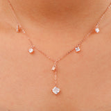 Rose Gold Stone Choker With Earring