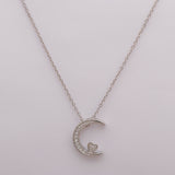 Crescent Love Silver Pendant