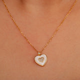Romantic Heart Golden Pendant