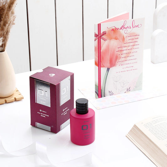 Mother's Day Blessing Card & 01 Women Perfume Combo