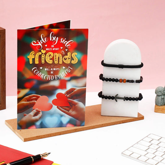 Archies Friendship Greeting Card & Anchor Charm Bracelet Set