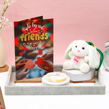 Archies 'Side By Side Friends' Greeting Card, Soft Toy Keychain & Bracelet Set