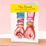 Archies 'Hey Friend' Greeting Card, Perfume & Bracelet Set