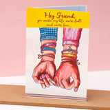 Archies 'Hey Friend' Greeting Card, Soft Toy Keychain & Bracelet Set