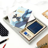 Archies Navy Blue Wallet Set With Greeting Card