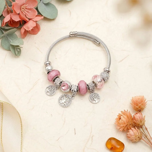 Magic Trees Charms Silver Bracelet