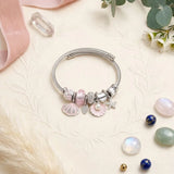 Pearls and Shells Charms Silver Bracelet