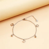 Hearts Silver Charm Anklet
