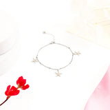 Starfish Silver Charm Anklet