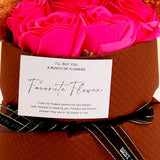 Maroon Rose & Teddy Bear Bouquet