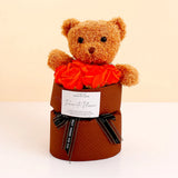 Orange Rose & Teddy Bear Bouquet