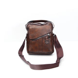 Dark Brown Leather Crossbody Sling Bag