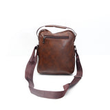 Dark Brown Leather Crossbody Sling Bag