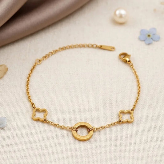 Golden Clover Accent Bracelet