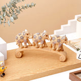 Triple Elephant Arch Figurine Showpiece